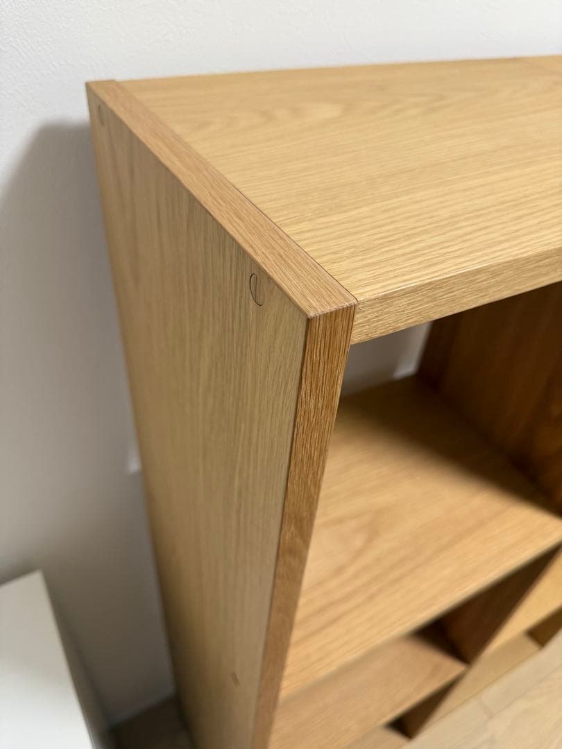 【完成品】無印　スタッキングシェルフセット・３段×２列・オーク材