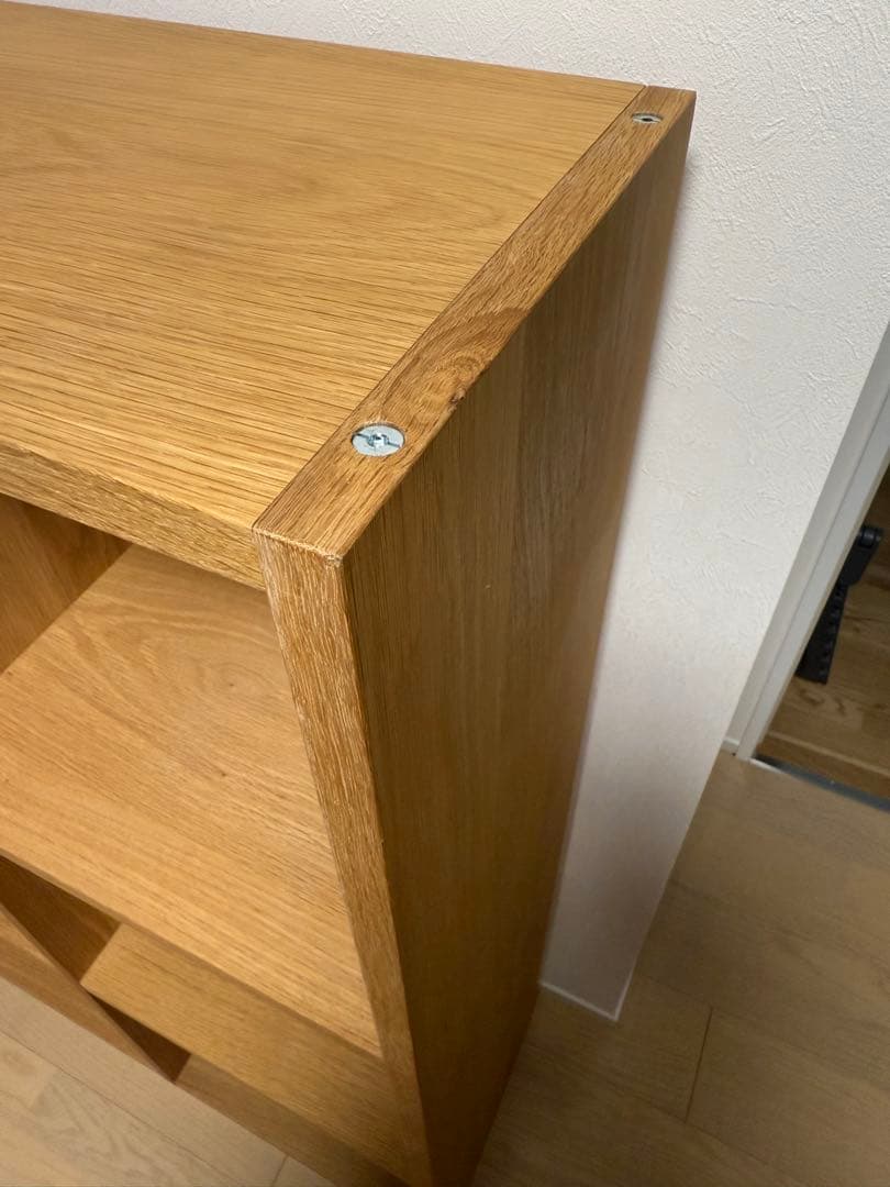 【完成品】無印　スタッキングシェルフセット・３段×２列・オーク材