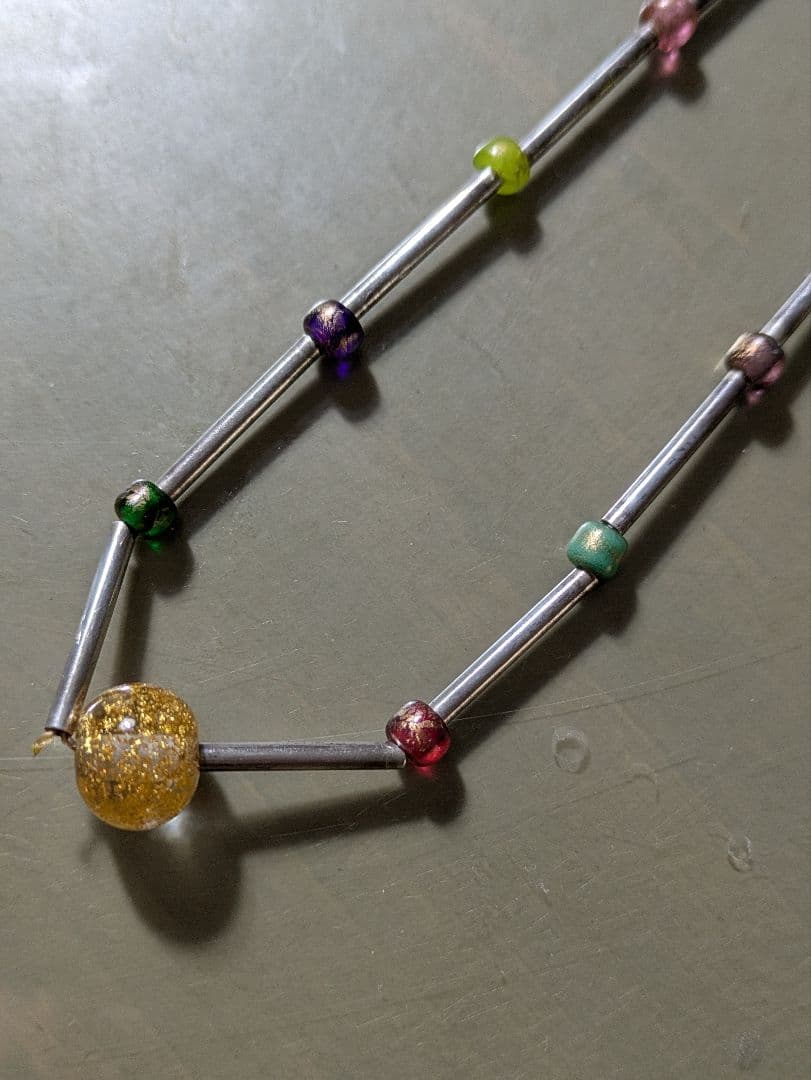 松島巌　トンボ玉ネックレス　アクセサリー