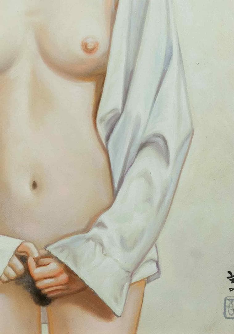 高塚省吾　油彩　肉筆『やさしい時間』表サイン　高塚康子鑑定　P8号　額　b847