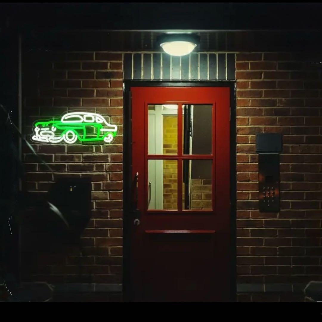 ネオンサイン クラシックカー LED 壁飾り USB接続 ガレージ インテリア♪