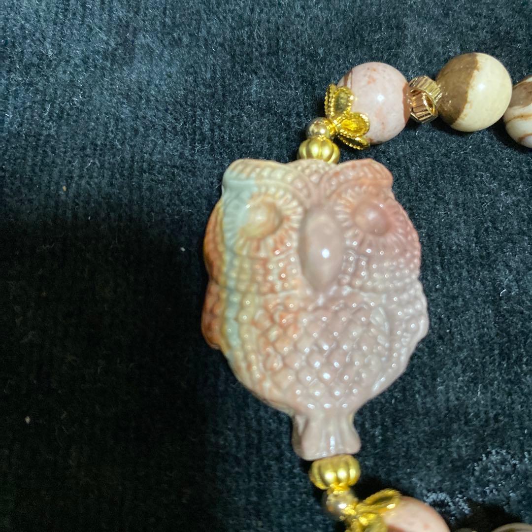 アラシャン瑪瑙フクロウのカフェオレゼブラジャスパーブレスレットパワーストーン