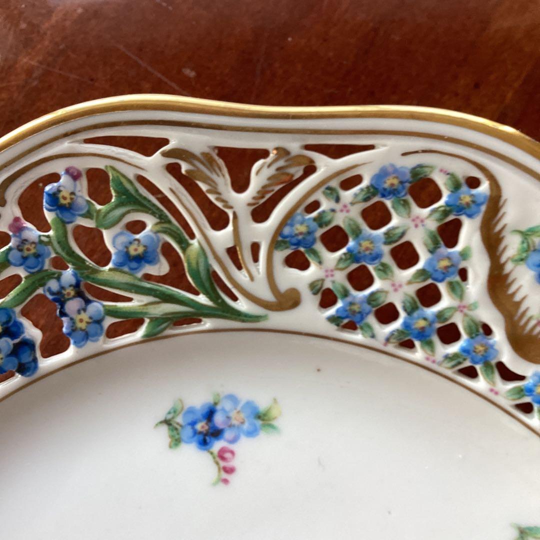 SCHUMANNBAVARIA 勿忘草24cmピアスプレートアンティーク《C》