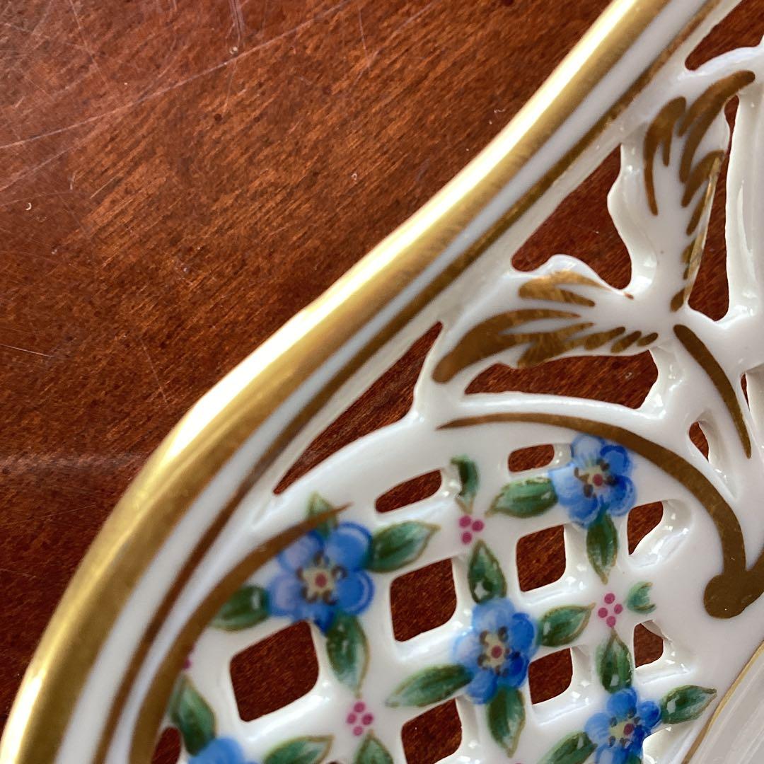 SCHUMANNBAVARIA 勿忘草24cmピアスプレートアンティーク《C》