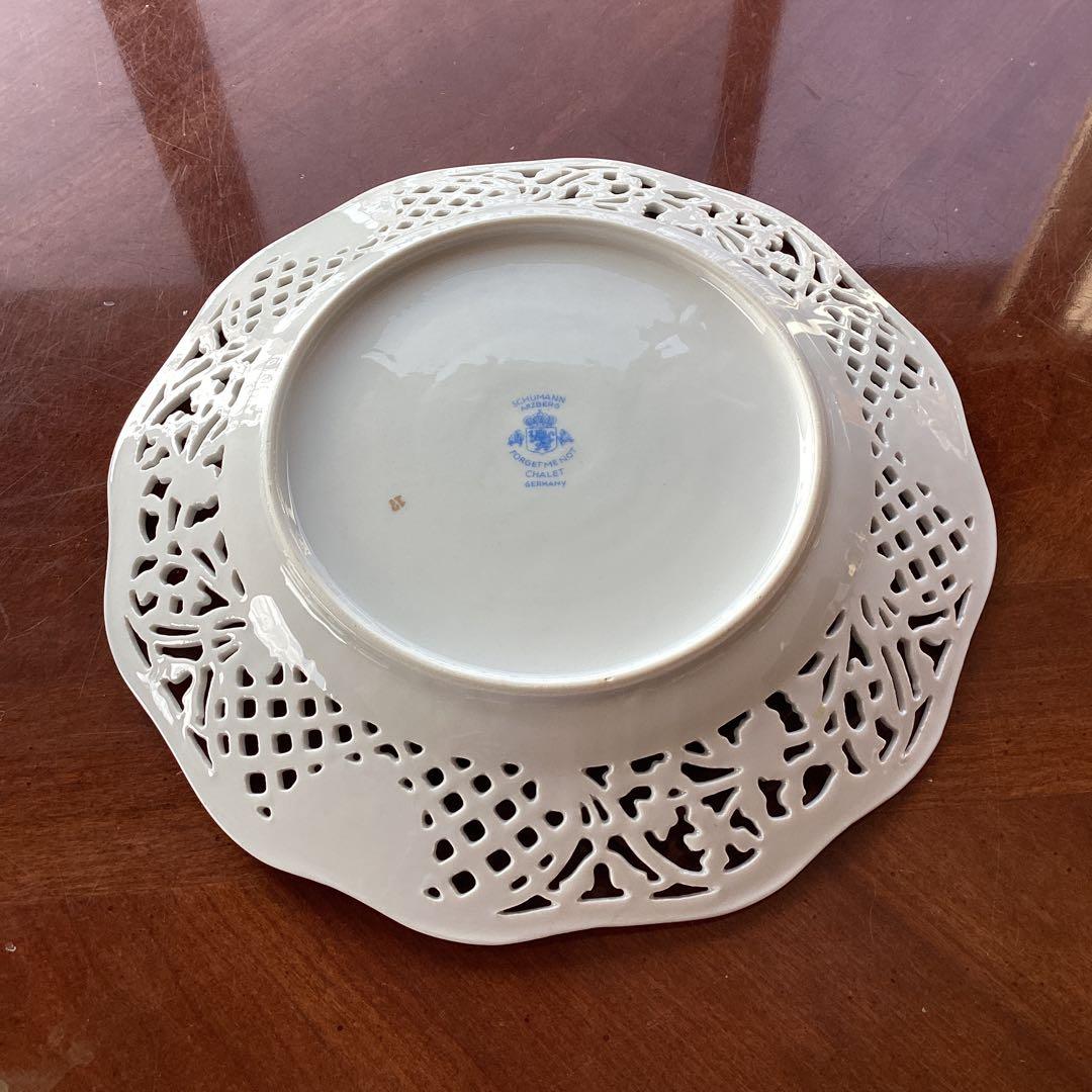 SCHUMANNBAVARIA 勿忘草24cmピアスプレートアンティーク《C》