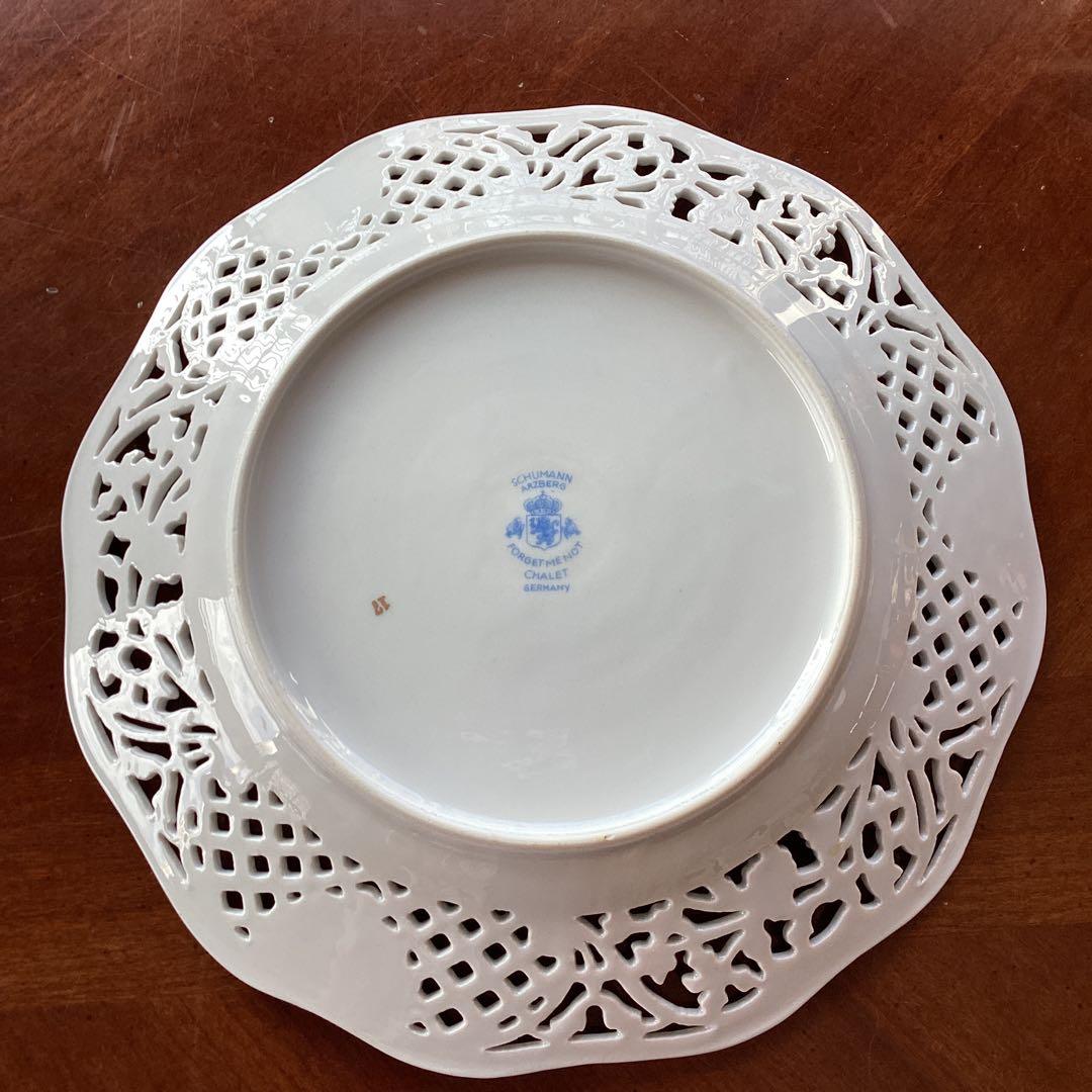 SCHUMANNBAVARIA 勿忘草24cmピアスプレートアンティーク《C》