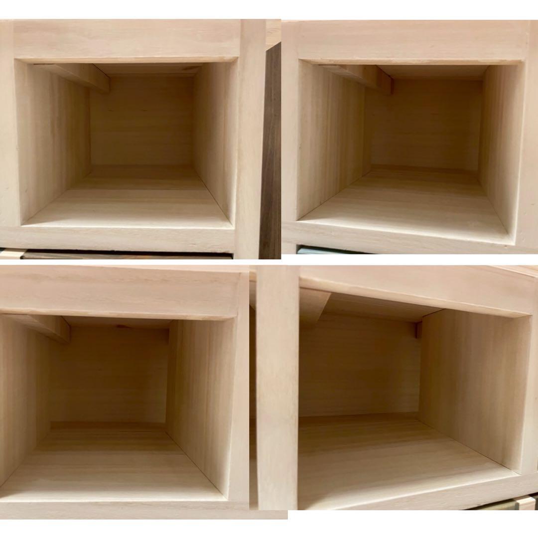 大川家具　オオカワカグ 北欧 3段 幅110 木製 収納ボックス　チェスト