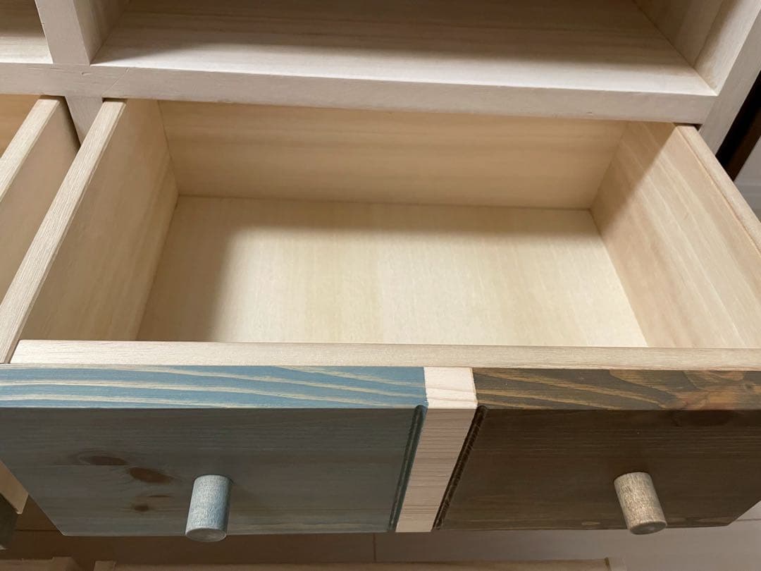 大川家具　オオカワカグ 北欧 3段 幅110 木製 収納ボックス　チェスト