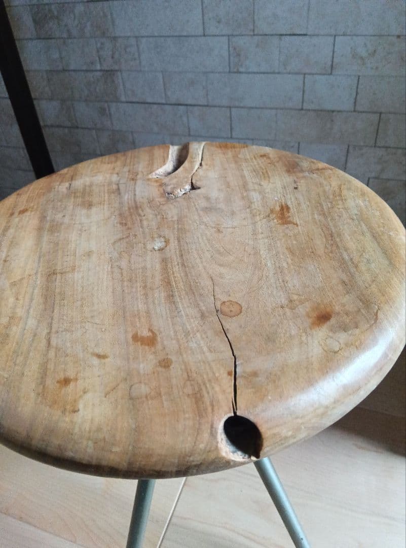 無垢材天板スツール