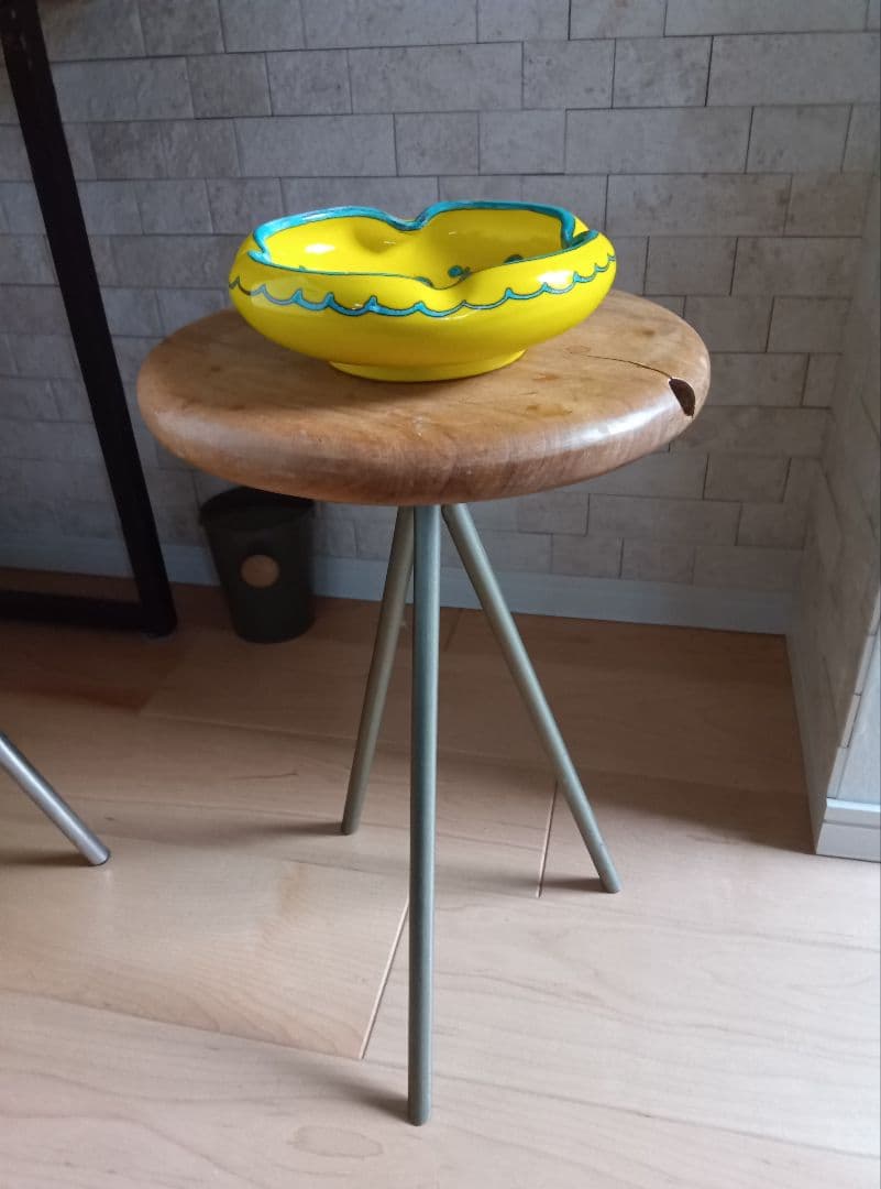 無垢材天板スツール