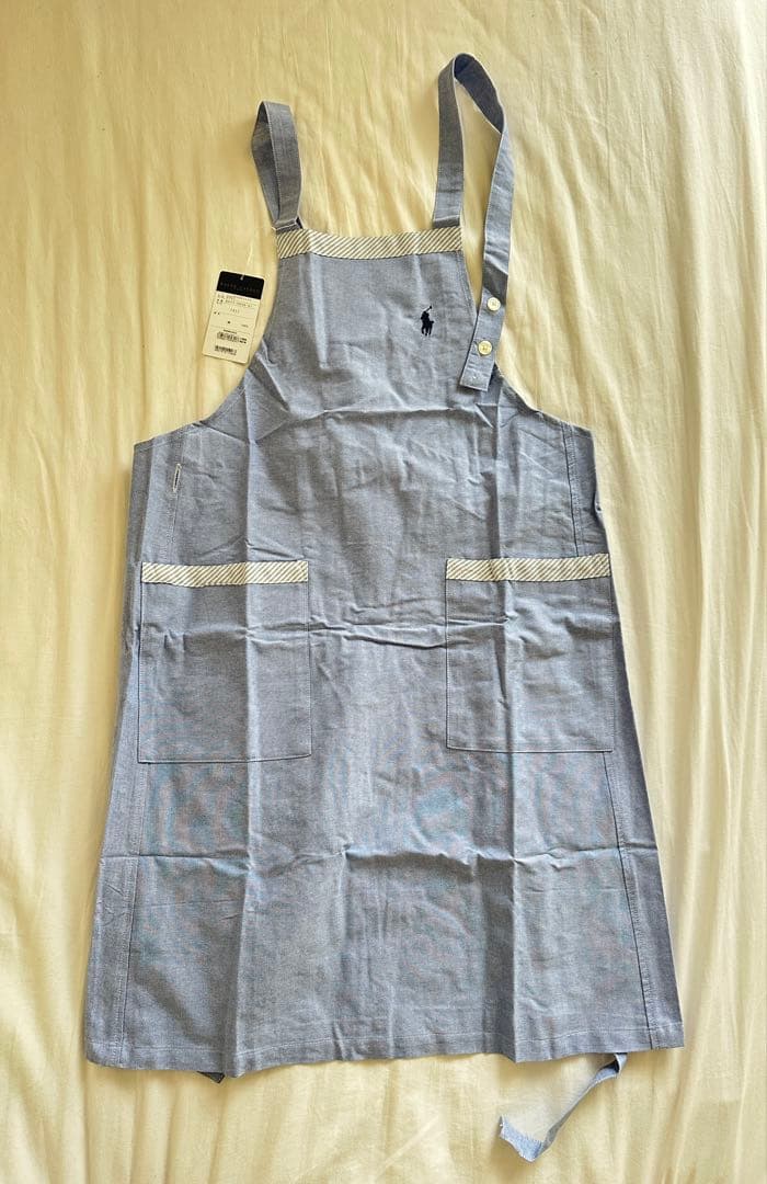 【新品タグ付き】　ラルフローレン　ニューオックスソリッド　エプロン　ブルー