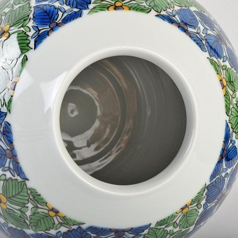 九谷焼 宮川哲爾造 色絵草花更紗文 壺 共箱 M R9209B - メルカリ