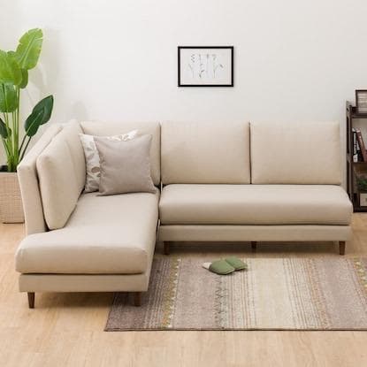 引取セール3万円　ベージュ コーナーソファ L字型 ニトリ　LD1Nシールド左肘