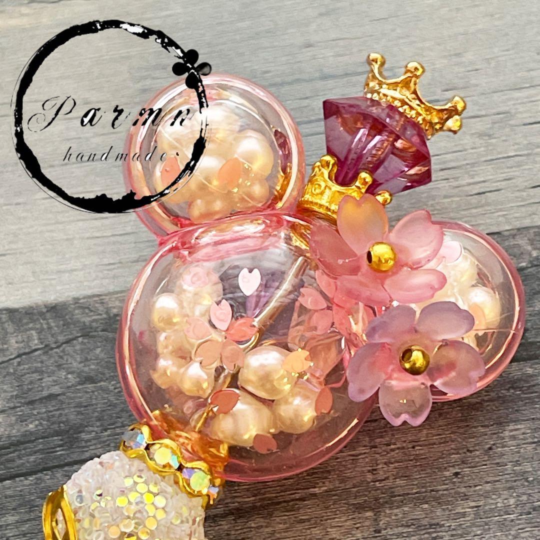 限定①サクラ咲く花びら舞い散るミッキーちゃんの王冠4色ボールペン♥️