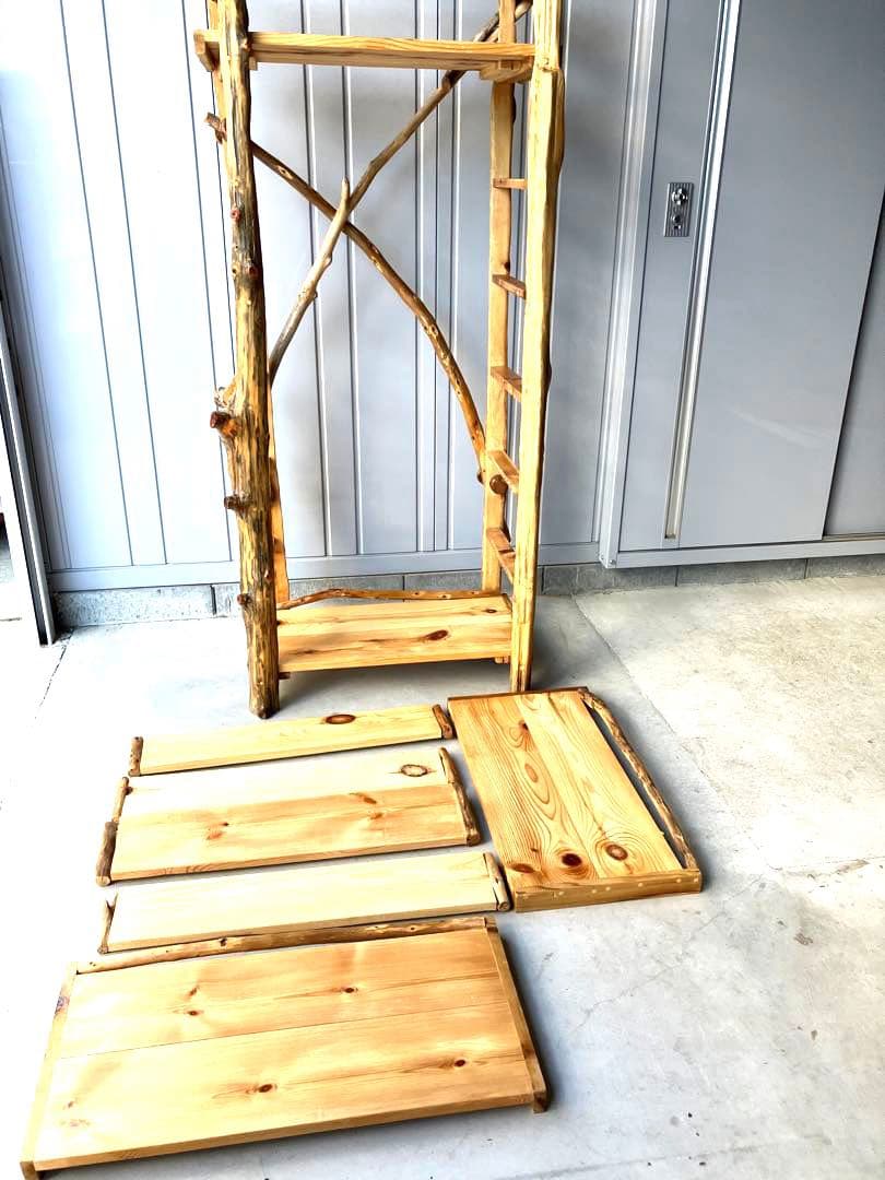 流木本棚７段ハンドメイド（組立て、分解可能）