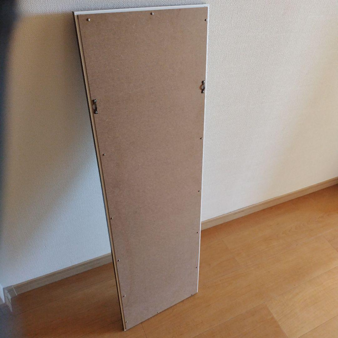 防災ミラー　割れないクン　割れないミラー＊ダークブラウン スタンドミラー