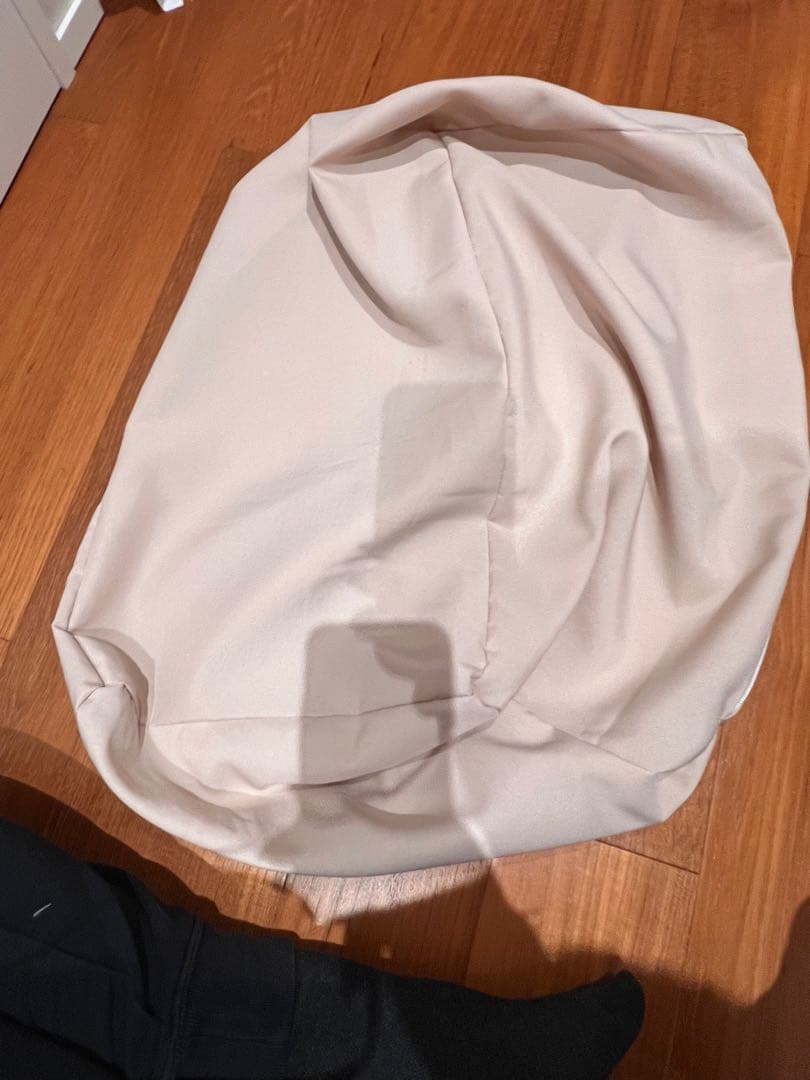 【LOOSY 2人掛けビーズソファ Ivory】＋ビーズオットマンカバー