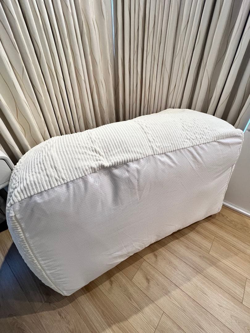 【LOOSY 2人掛けビーズソファ Ivory】＋ビーズオットマンカバー