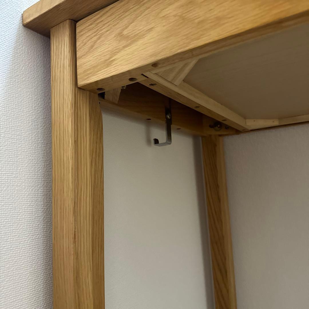 無印良品　オーク材　デスクのみ　勉強机　引き出し付き