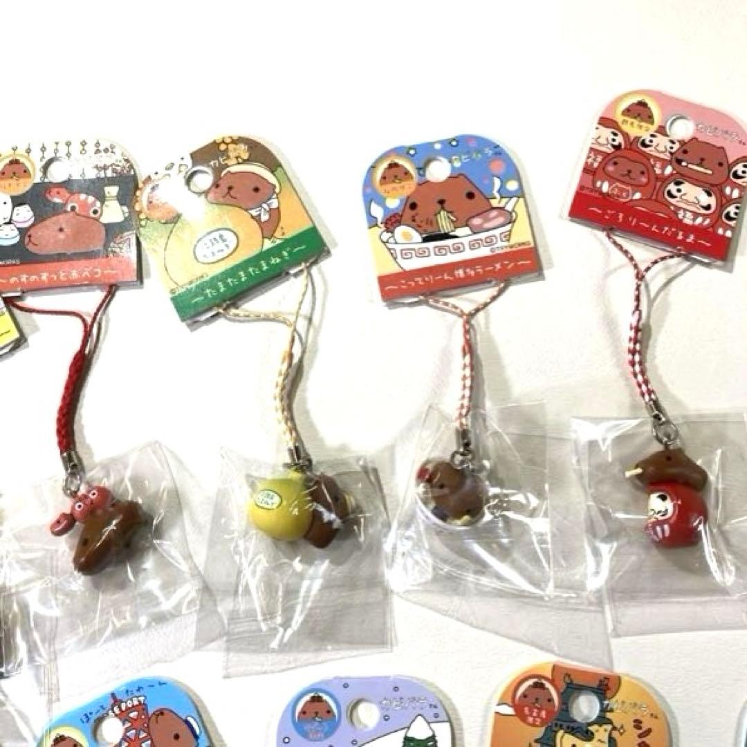 ご当地カピバラさんストラップ21点＆ファスナーマスコット1点