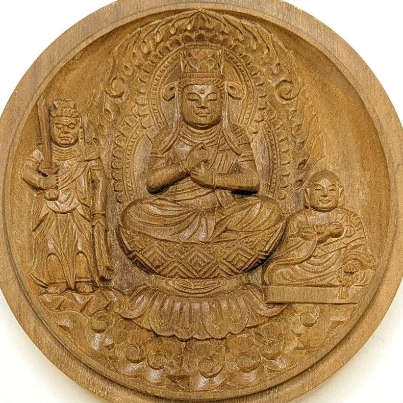 【ゲリラセール・新品】 香合仏　真言宗　白檀　仏龕　懐中仏　真言宗三尊