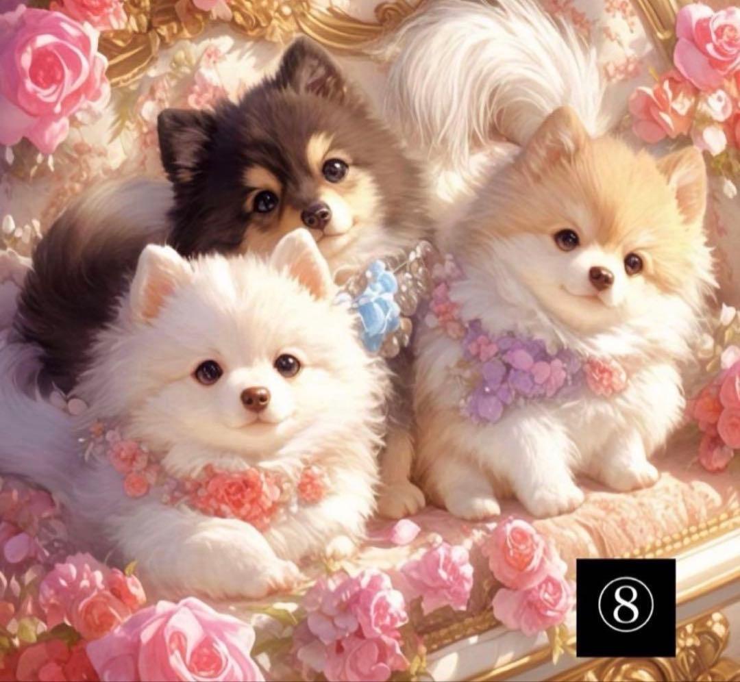 ハンドメイド　オーダーページ　パネル　トートバッグ　ポーチ　ポメラニアン