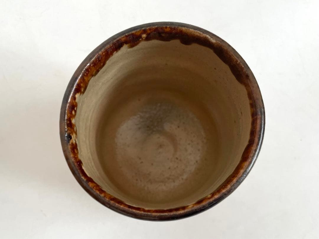 陶芸家 人間国宝 金城次郎 魚文 筆筒 筆入れ 筒花入 コップ 民藝 民芸