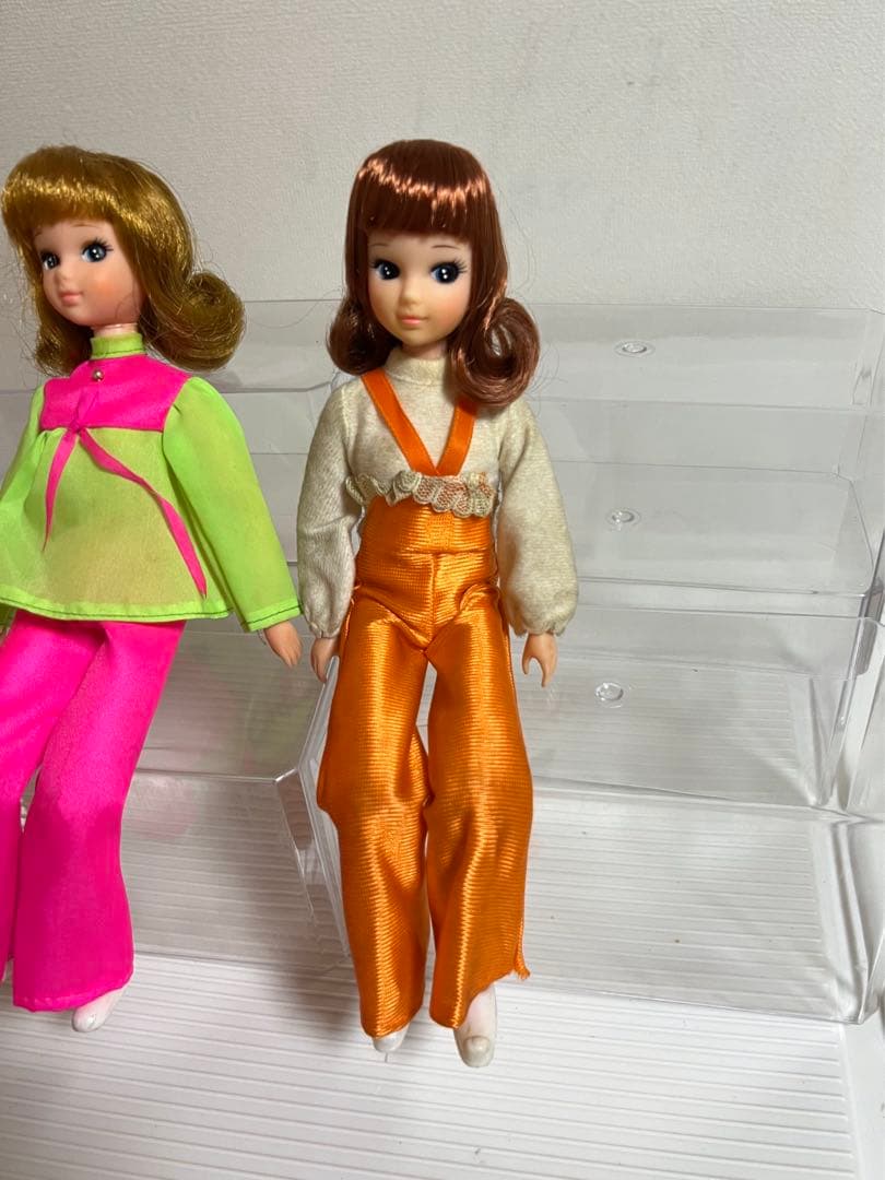 サイクリングユッコちゃんのお人形、オレンジの洋服、昭和レトロ