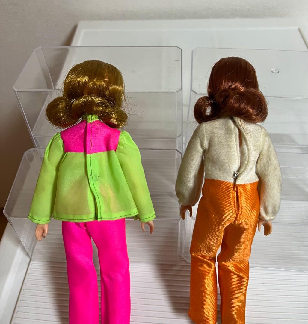 サイクリングユッコちゃんのお人形、オレンジの洋服、昭和レトロ