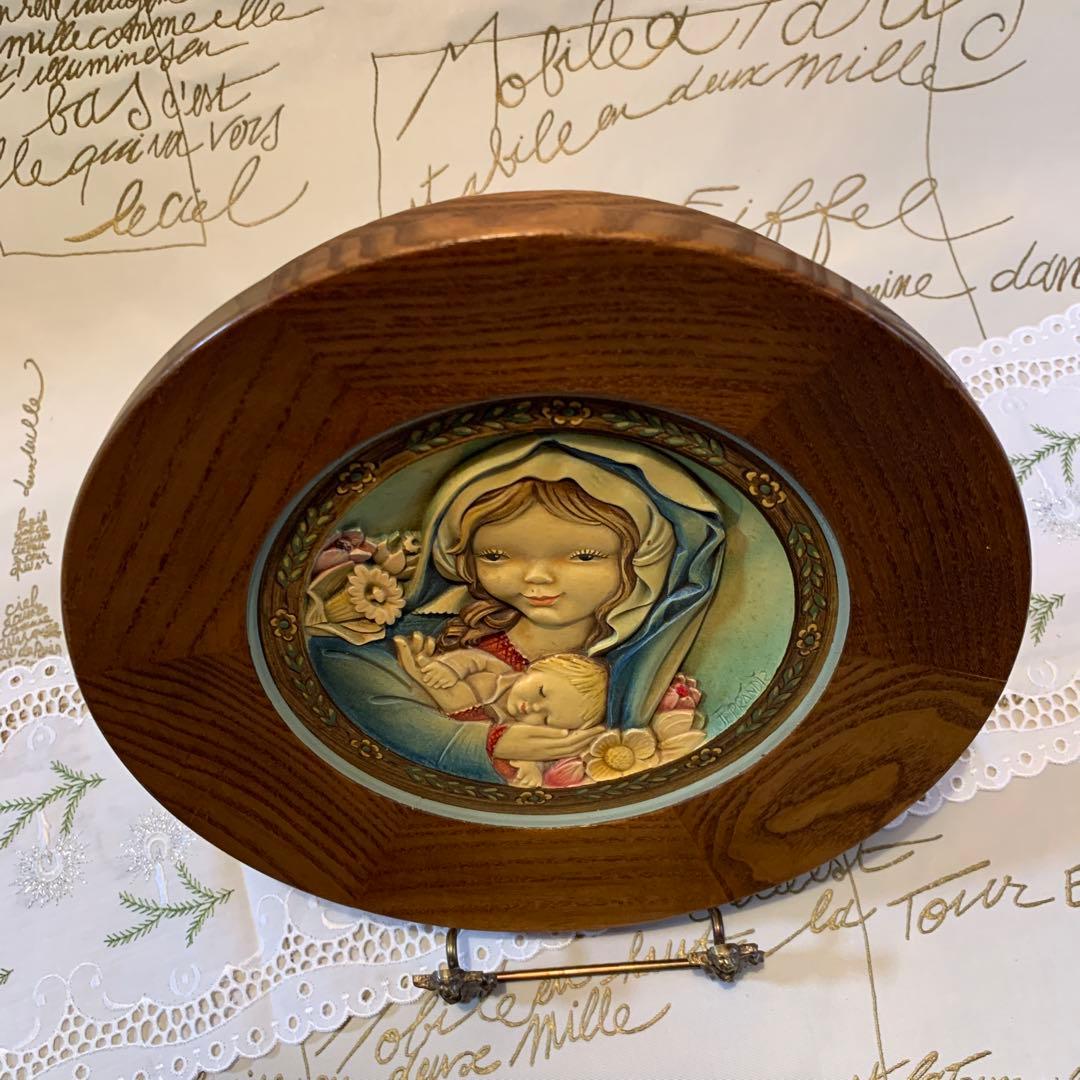 アンリ人形　ビンテージ1974年Mother's Day木製プレート！可愛い！