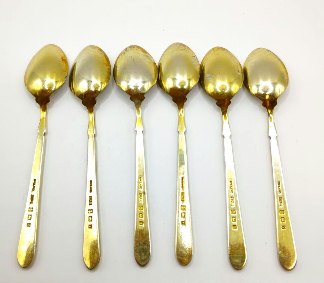英国ヴィンテージ☆イギリス スターリングシルバー☆スプーン6本セット