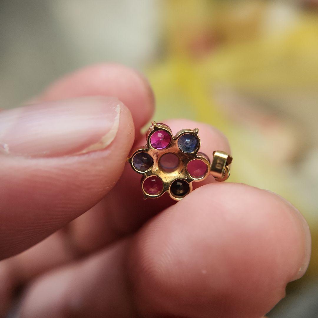 非加熱天然アレキサンドライトキャッツアイK18 ネックレストップ 0.252ct