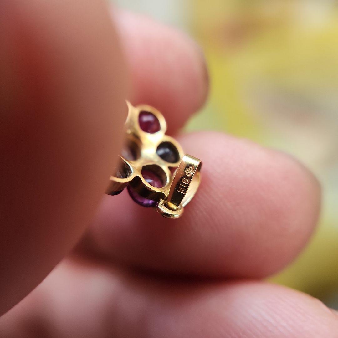 非加熱天然アレキサンドライトキャッツアイK18 ネックレストップ 0.252ct