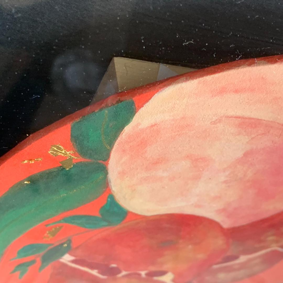 模写】日本画家 枇杷谷千鶴子 桃 ザクロ びわ(キンカン)