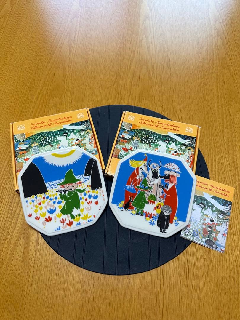 未使用　アラビア　プレート2枚セット　旧ロゴ　ムーミン　限定廃盤 1/6 2/6