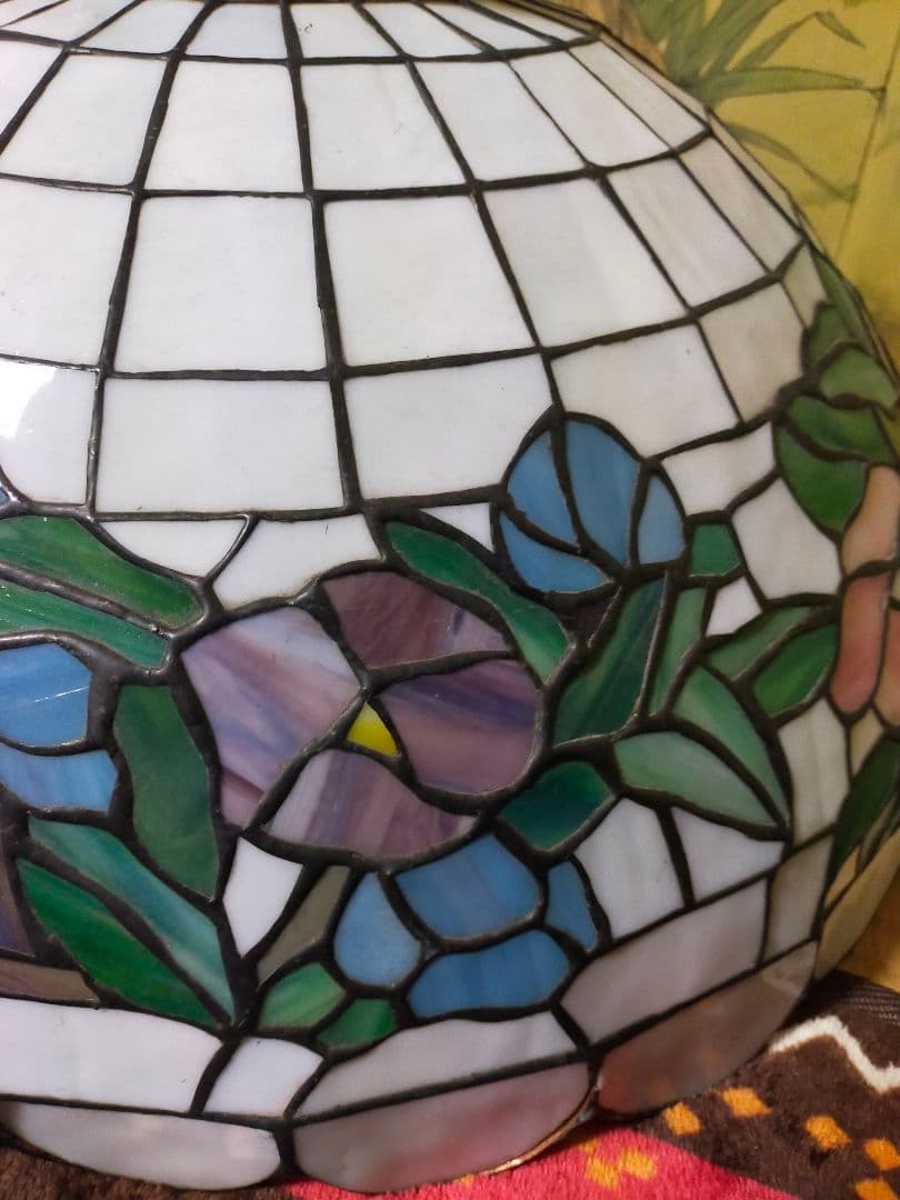 ステンドグラス　大きな照明　アンティーク　昭和レトロ