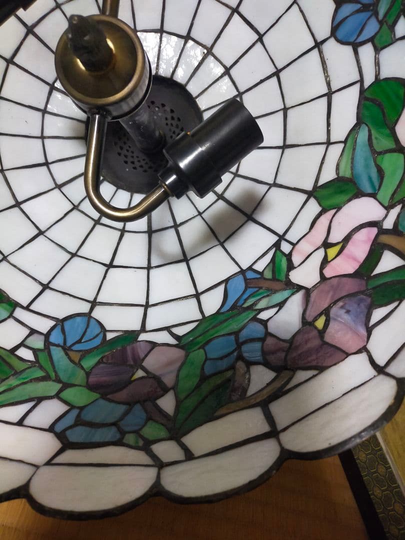 ステンドグラス　大きな照明　アンティーク　昭和レトロ