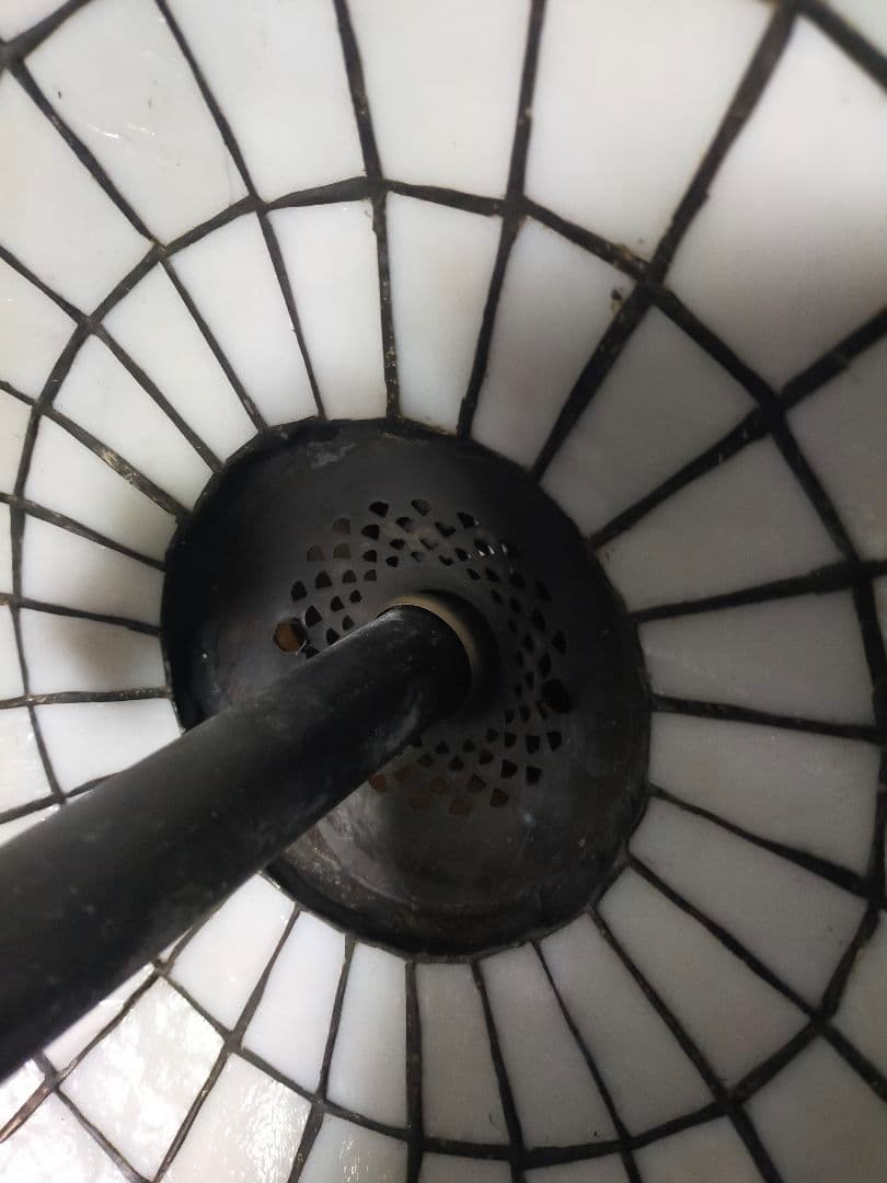 ステンドグラス　大きな照明　アンティーク　昭和レトロ