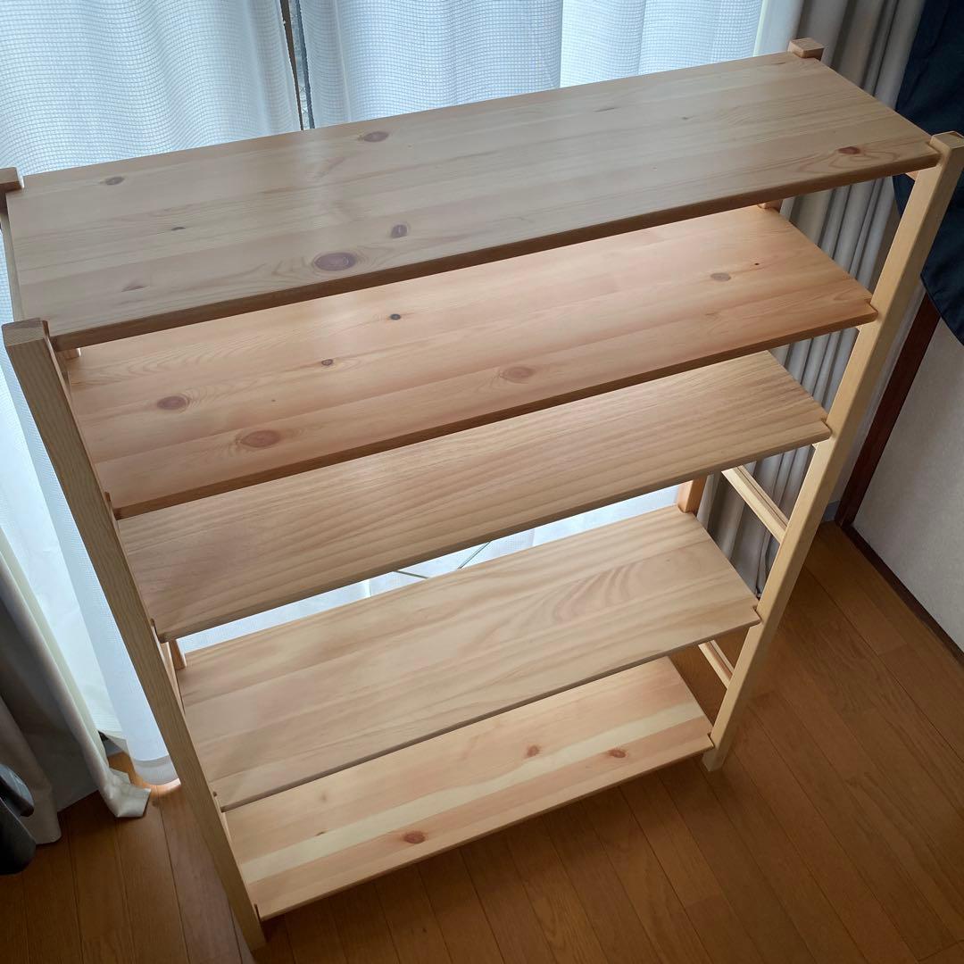 無印良品　パイン材ユニットシェルフ奥行２５ｃｍタイプ・８６ｃｍ幅・中