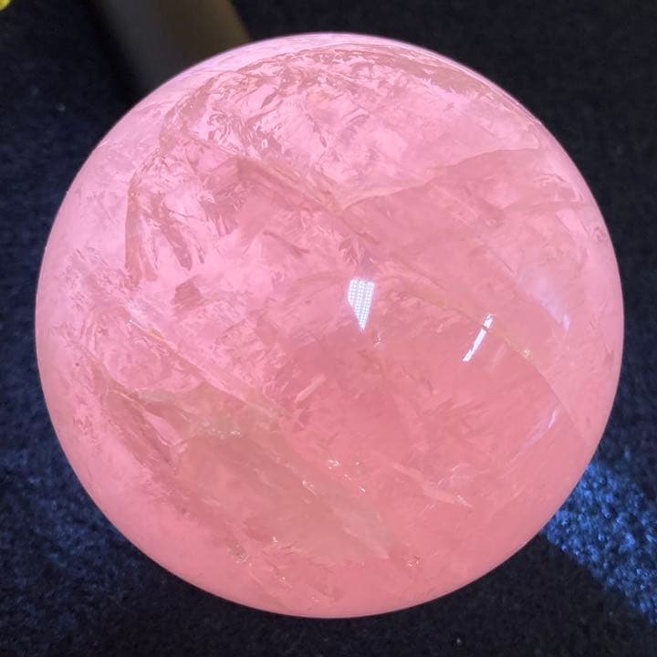 （rose3）極上高品質スターディープローズクォーツ 73㎜丸玉スフィア