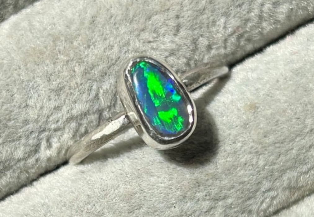 極ネオン　豪産ダブレットオパール　925SV