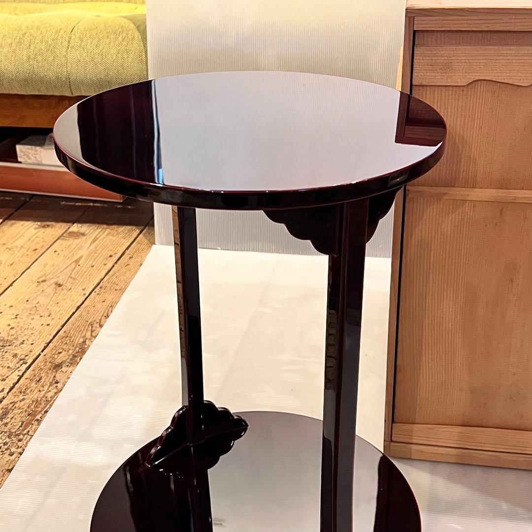 美品　茶道具 塗師　茶平一斎造　丸棚 輪島塗 溜塗 寿棚 共箱