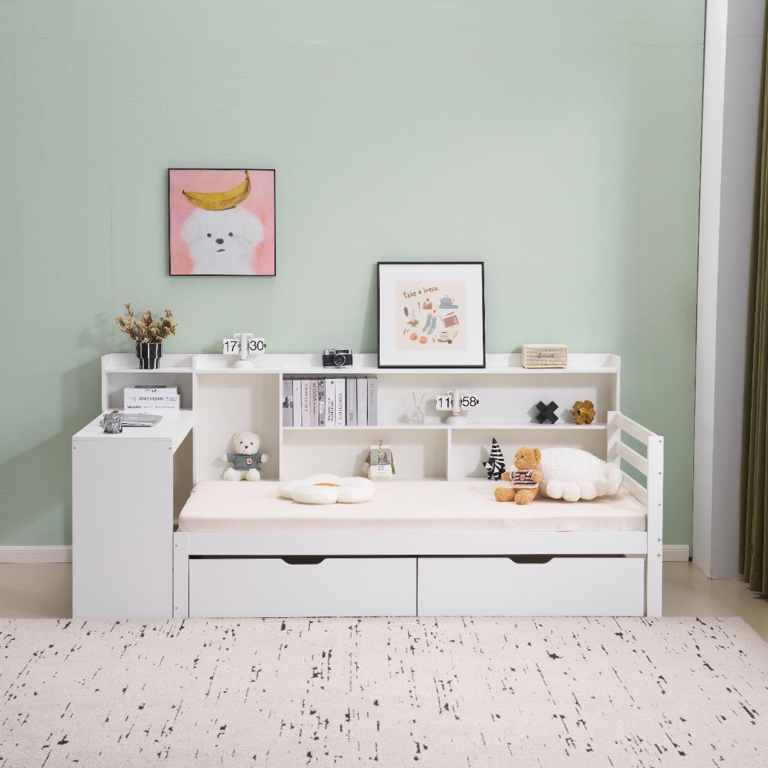 システムベッド 頑丈 階段 天然木 パイン材 収納　引き出し コンセント付き