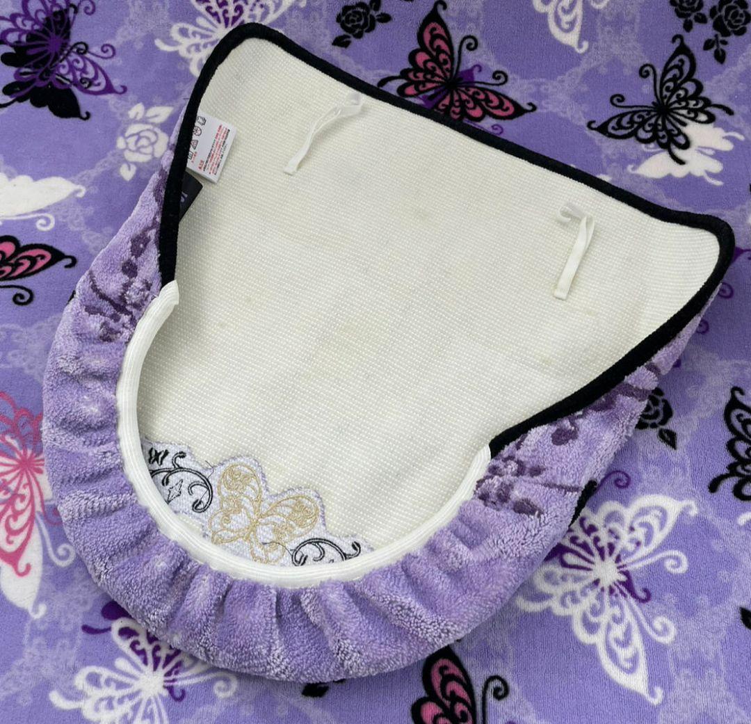 レア★アナスイ　蝶々デザイン　トイレカバー　便座カバー　フタカバー　紫