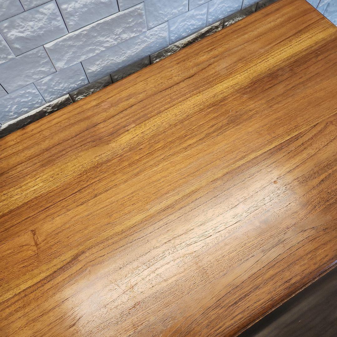 チーク 無垢材 アンティーク風 猫脚 コンソールテーブル