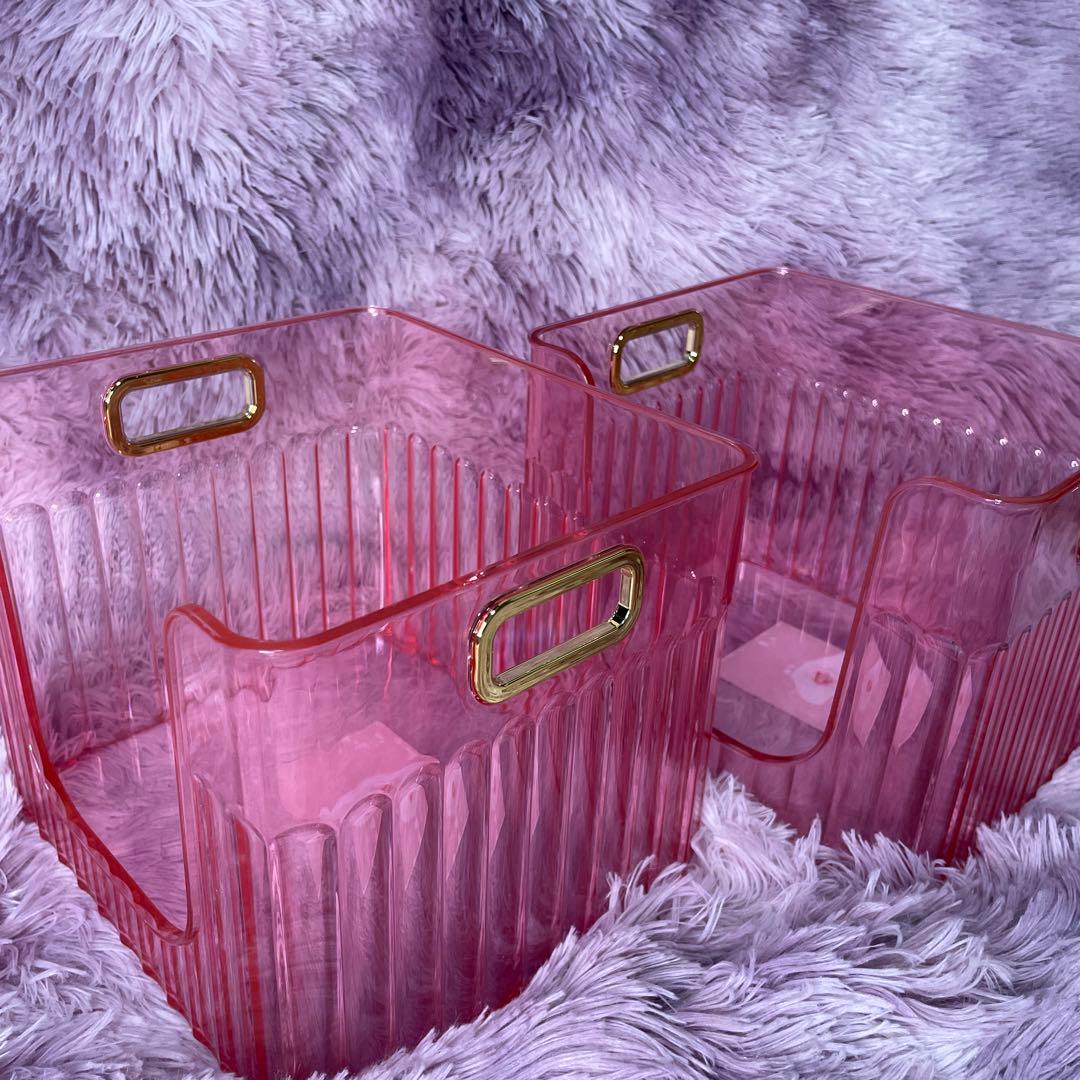 THREEPPY スリーピー 収納ケース 大サイズ 2個セット ピンク PK - メルカリ