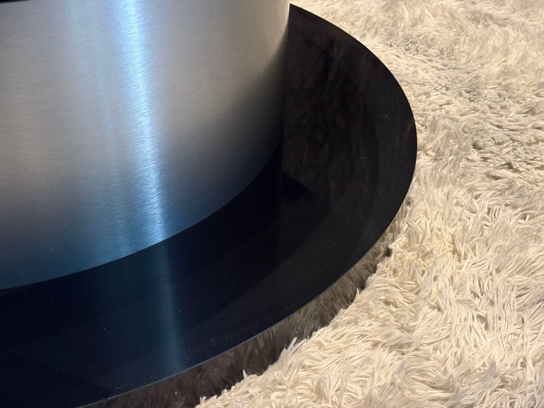 ラウンドテーブル センターテーブル 円卓 ブラック モダンデコ nZ