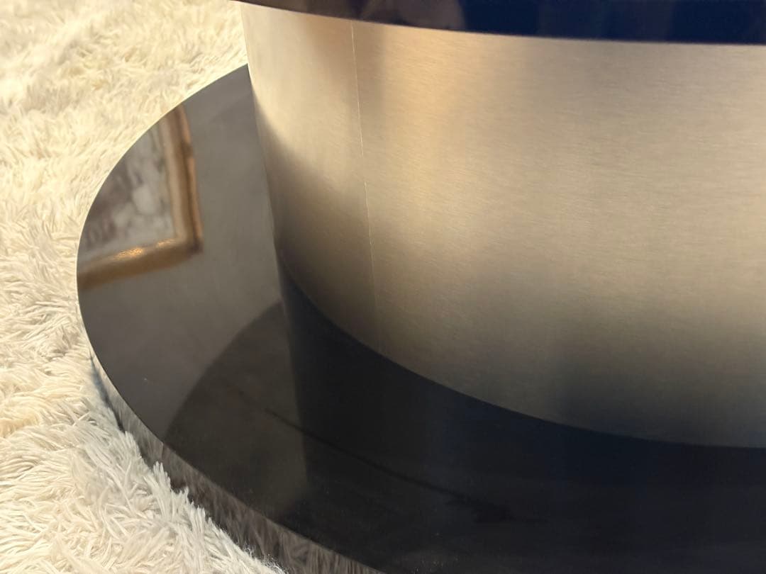 ラウンドテーブル センターテーブル 円卓 ブラック モダンデコ nZ