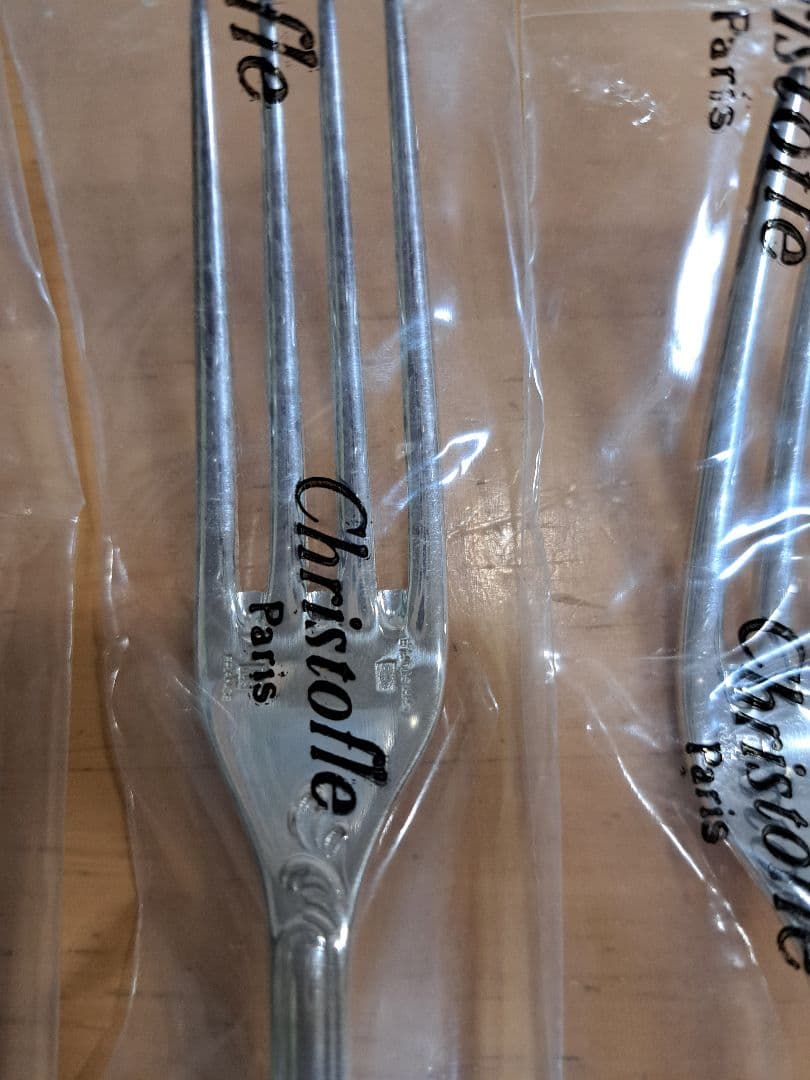 新品　クリストフル　デザートフォーク　4本