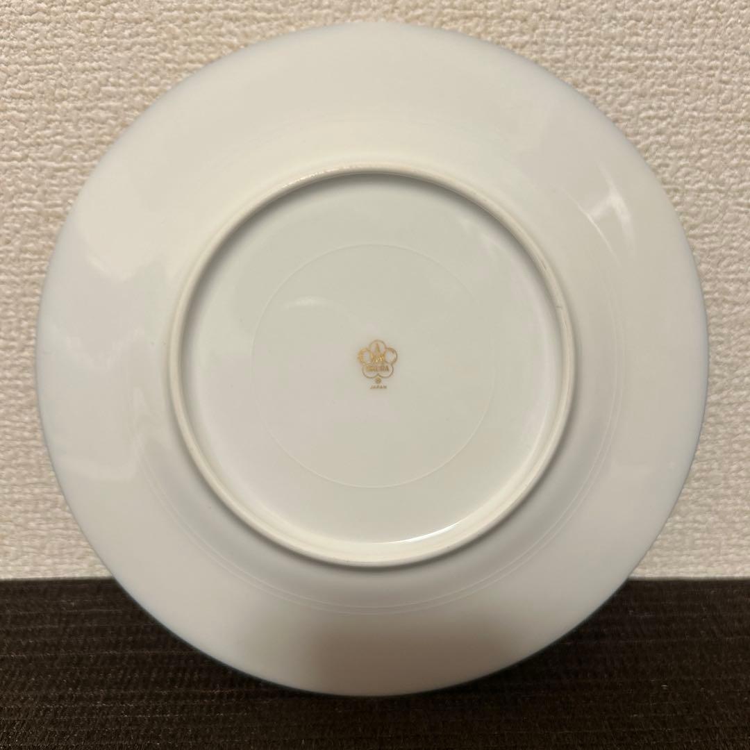 大倉陶園　瑠璃金彩薔薇　デザートプレート　20cm